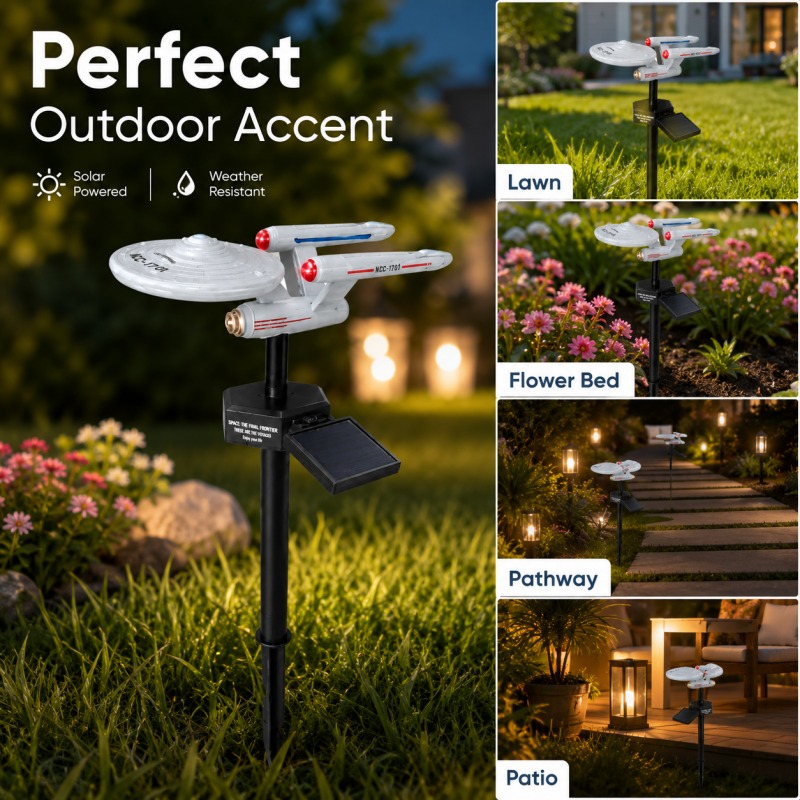 Outdoor Power Stake - Luz de Jardim Solar Star Trek