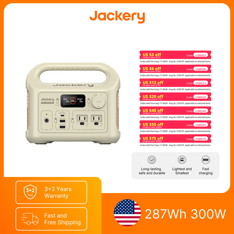 Power Outdoor Jackery - Estação de Energia Portátil Jackery E300