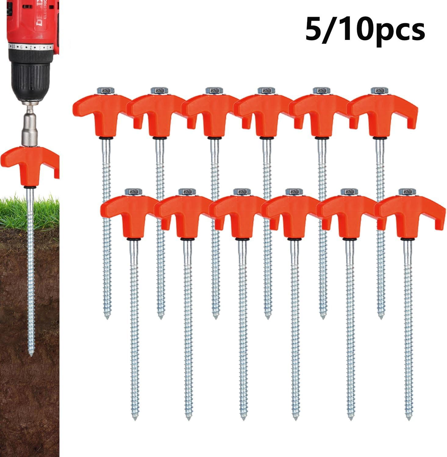 Outdoor Power Stake - Estacas de Tenda de Enroscar Reforçadas