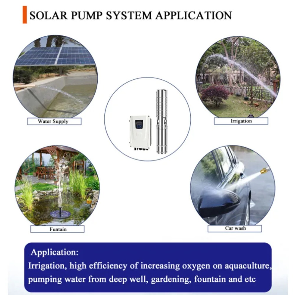Water Pump Submersible - Bomba Solar Submersível de Poço Profundo