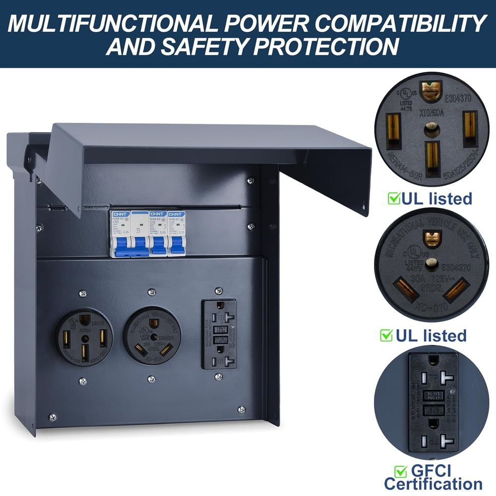 Painel Elétrico para RV com Di - Outdoor Power Receptacle Box avaliação e preço